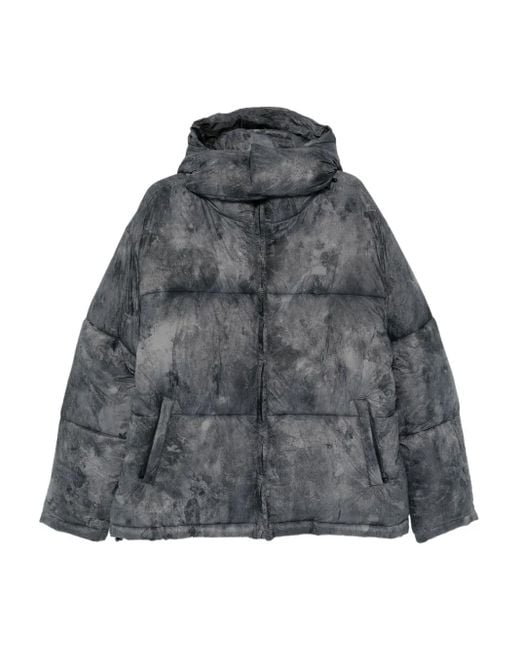 RETERNITY Gray Hooded Puffer Jacket for men