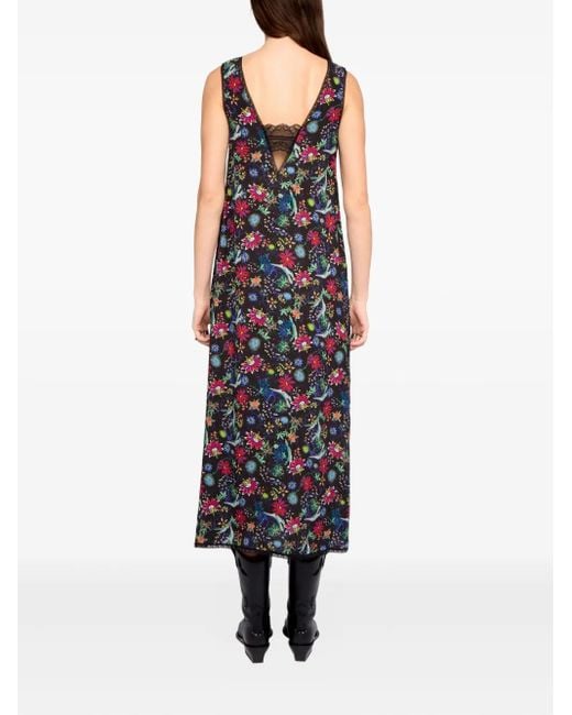 Abito Midi Renzo A Fiori di Zadig & Voltaire in Blue