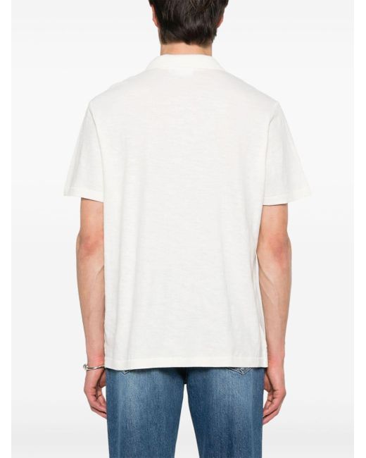 Calvin Klein White Logo-Detail Polo Shirt for men