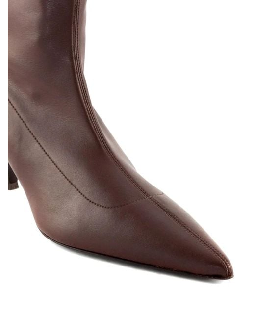 Gia Borghini Brown 50Mm Pointed-Toe Boots