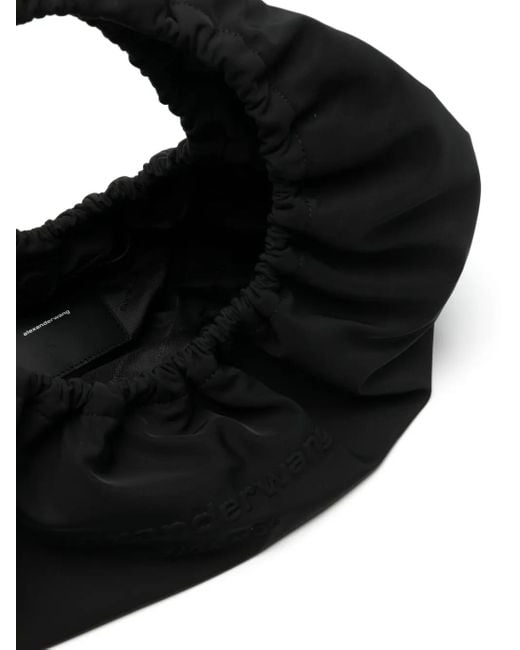 Alexander Wang Black Medium Crescent Ruched Shoulder Bag