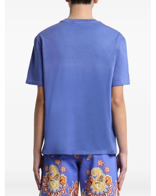 Etro Blue X Agostino Iacurci Printed T-Shirt