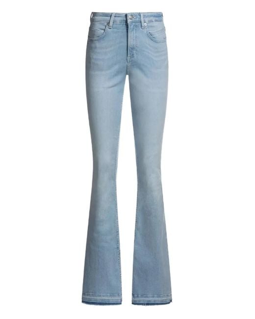 Boss スリット フレアパンツ Blue