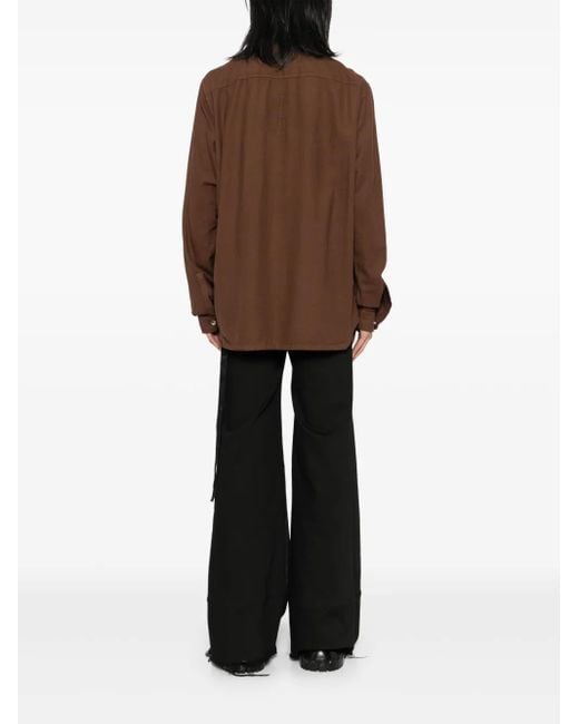 Rick Owens Brown Cotton Shirt for men
