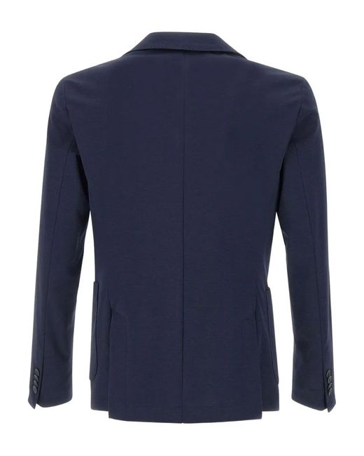 Diktat Blue Two-Button Patch-Pocket Blazer for men