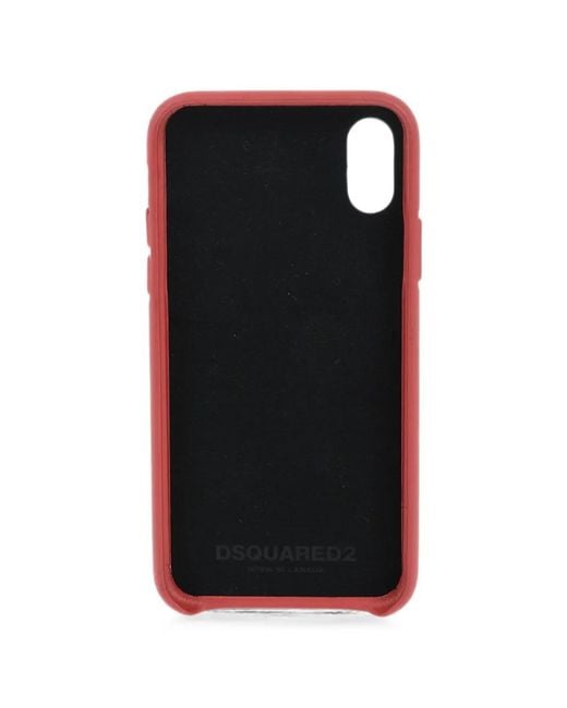 DSquared² Black Logo-Print Iphone X Case for men