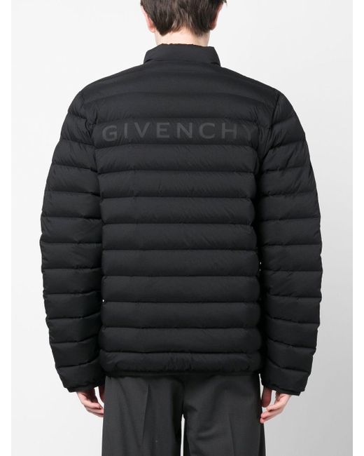 Givenchy Black Logo-print Puffer Jacket for men