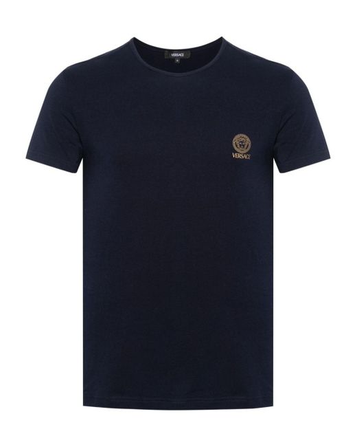 Camiseta con motivo Medusa Versace de hombre de color Blue