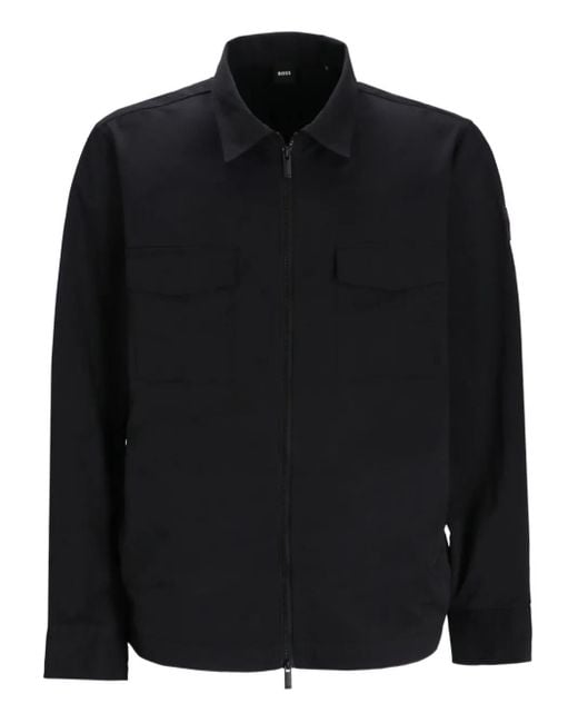 Boss Black Zip-Front Pocket Shirt for men