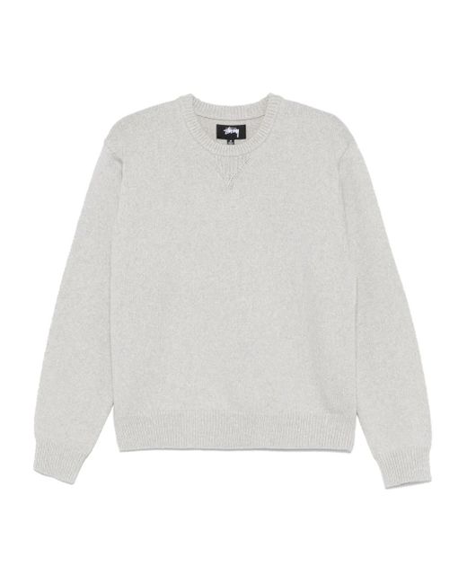 Stussy ロゴ プルオーバー White