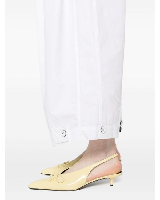 Jil Sander White Poplin Cotton Trousers