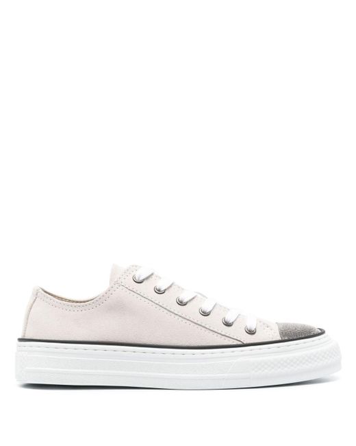 Brunello Cucinelli Low-top Sneakers in het White
