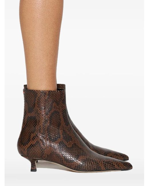 Aeyde Brown 35Mm Sofie Pointed-Toe Ankle Boots