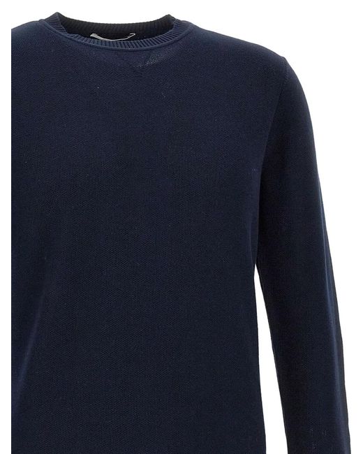 Kangra Blue Crew-Neck Cotton Sweater for men
