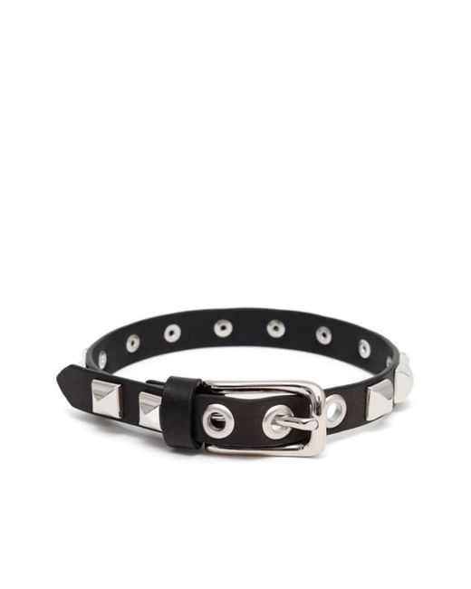 VAQUERA White Stud-embellished Leather Bracelet