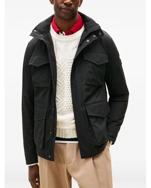 Tommy Hilfiger Black Multi-Pockets Military Jacket for men