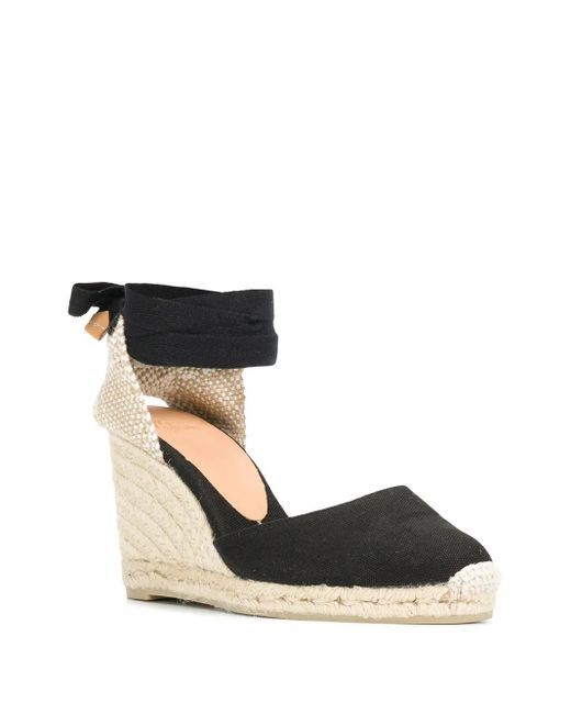 Castaner Black Wedge Espadrilles
