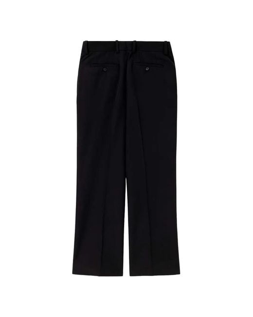Wooyoungmi Black Logo-Detail Belt-Loop Trousers for men