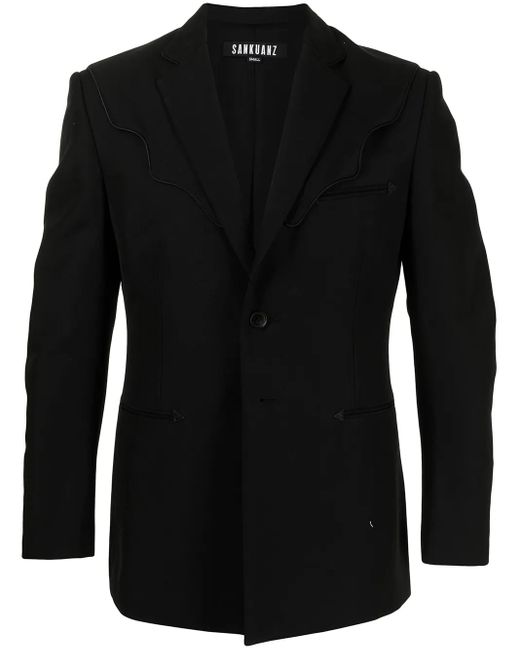 Sankuanz Einreihiges Sakko in Black für Herren