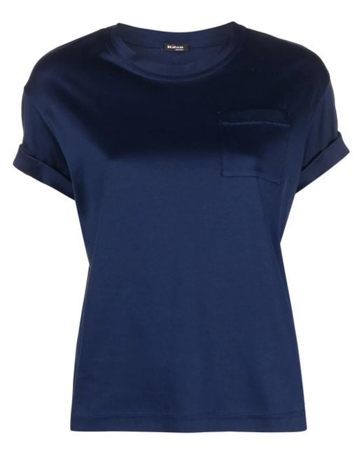 Kiton Blue Hemd Mit Aufgesetzten Taschen