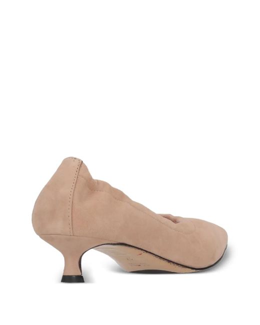 LA ROSE Pink Elasticated Pointed-Toe Pumps