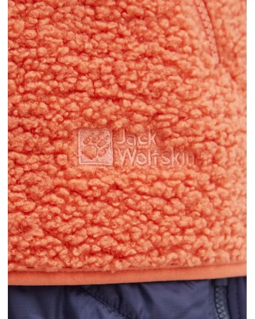 Jack Wolfskin Orange Logo-Embroidery Fleece Vest