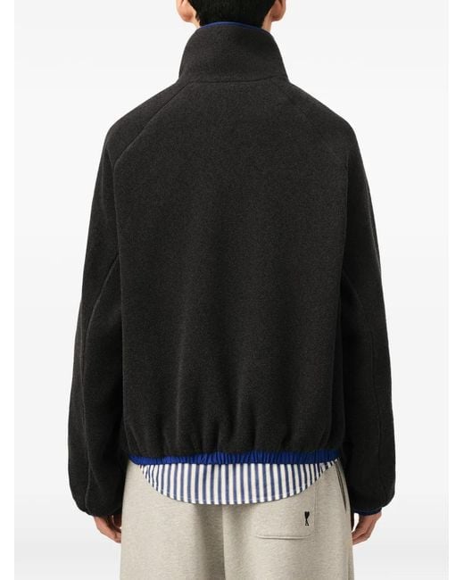 AMI Fleece Jack Met Ami-Patch in het Black