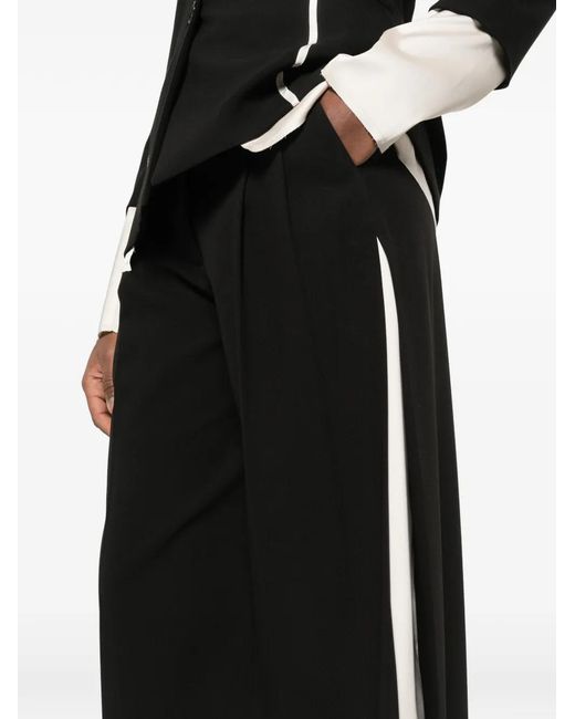 Patrizia Pepe Black Strap Wide Trousers