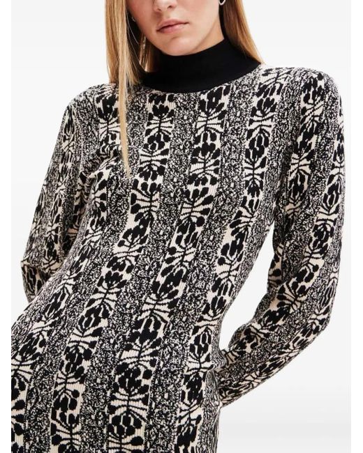 Desigual Black Christian Lacroix Floral-Print Mini Dress