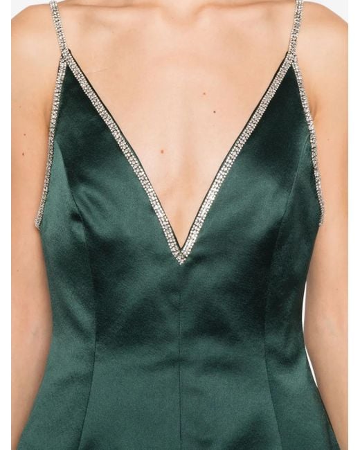 retroféte Green Trinnie Embellished Mini Dress