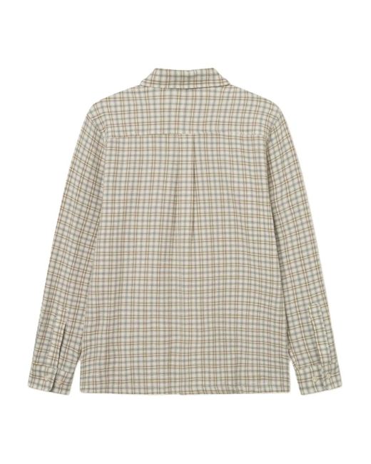 Les Deux White Checked Chest-Pocket Shirt for men