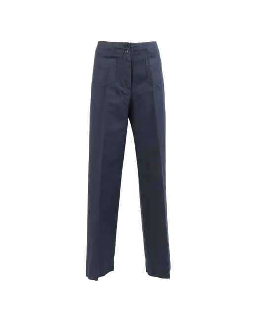 Aspesi Blue Lace-Up Trousers