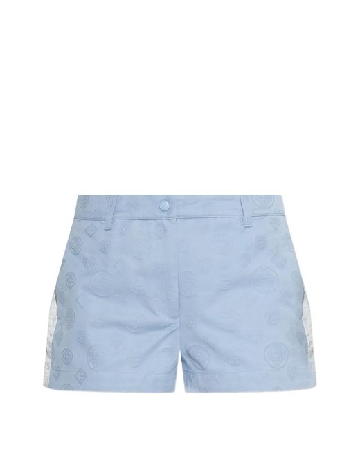 Casablanca Blue Monogram Stripe Shorts