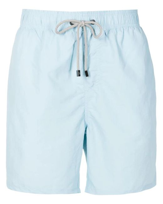 Amir Slama Blue Elasticated-Drawstring Swim Shorts for men