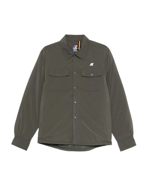 K-Way Gray Flap-Pocket Shirt for men