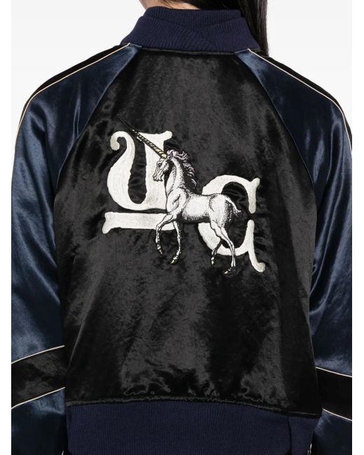 Undercover Black Embroidered Bomber Jacket