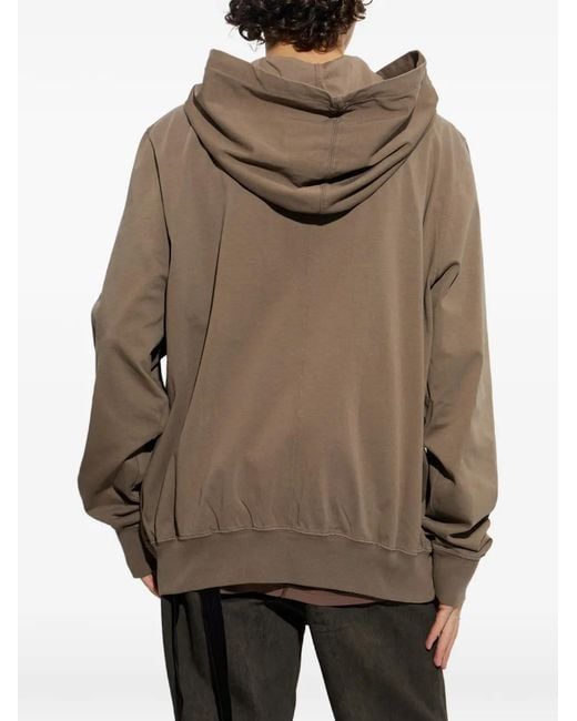 Rick Owens Natural Drawstring Hoodie for men