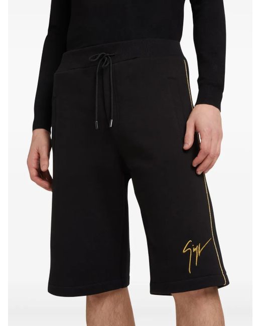 Giuseppe Zanotti Black Lr-16 Cotton Deck Shorts for men