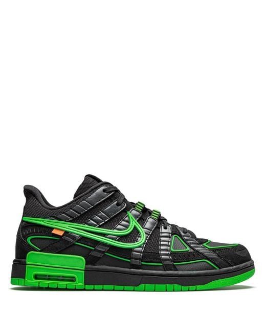 NIKE X OFF-WHITE Air Rubber Dunk Sneakers in Black (Green) for Men - Lyst