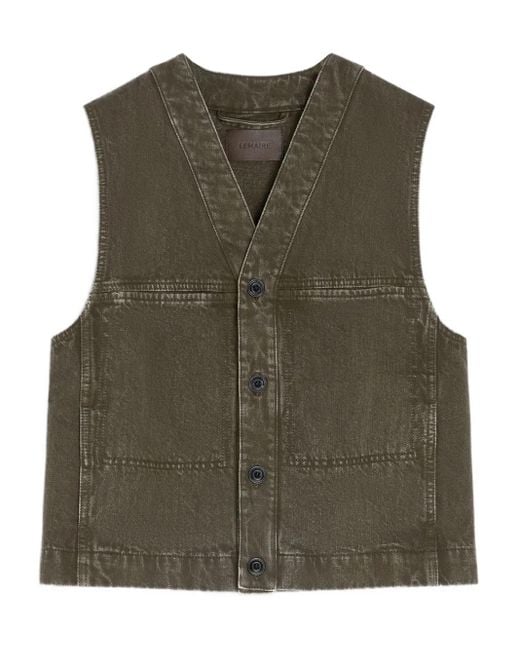 Chaleco Con Botones Lemaire de color Green