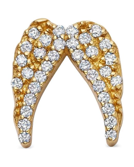 Loquet London Metallic Diamond Angel Wings Charm
