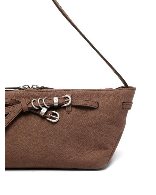 MARGE SHERWOOD Brown Cabas Grandma Used En Cuir