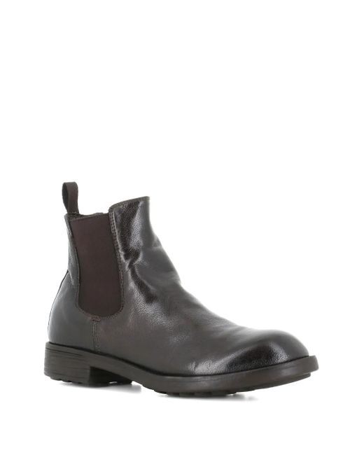 Officine Creative Brown Sergeant 102 Elastic-Panel Leather Boots