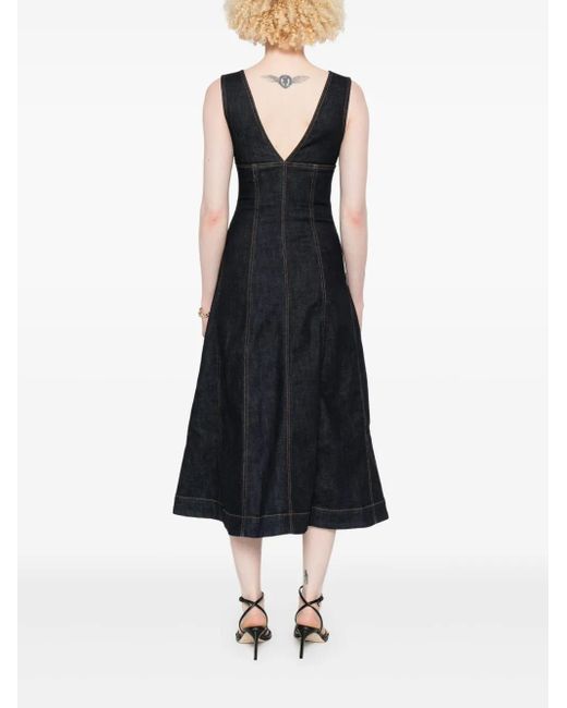 Self-Portrait Black Denim Dress