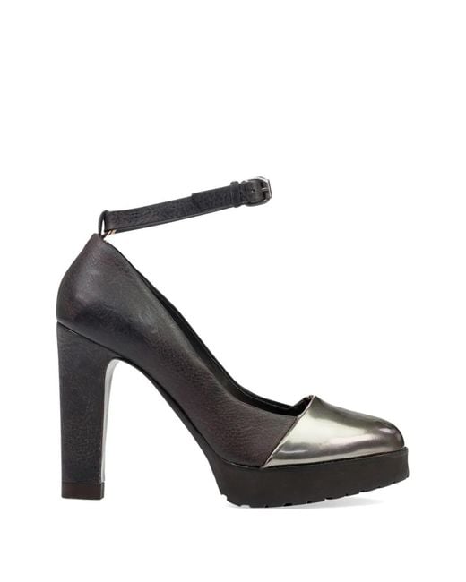 Brunello Cucinelli White Metallic-Cap Ankle-Strap Pumps
