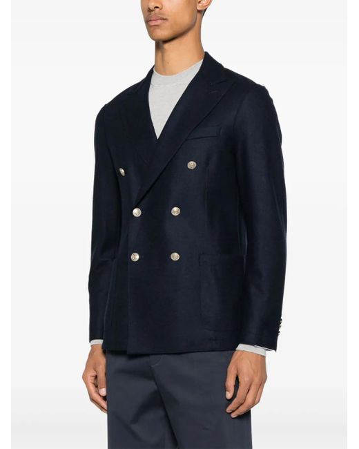 Eleventy Blue Double-breasted Blazer for men