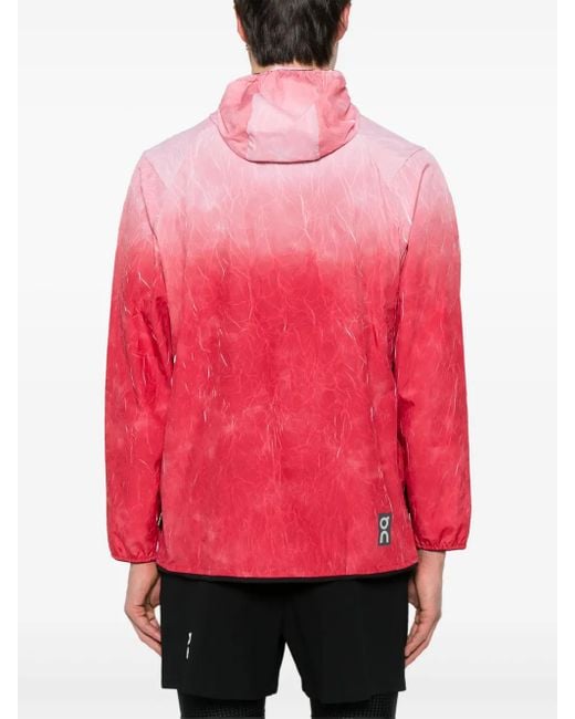 On Shoes Pink Pace Running Jacket for men