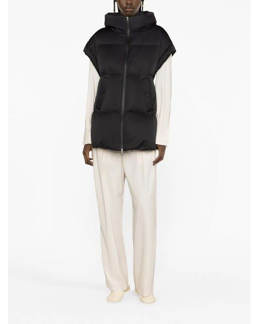 Herno Black Short-Sleeve Down Jacket
