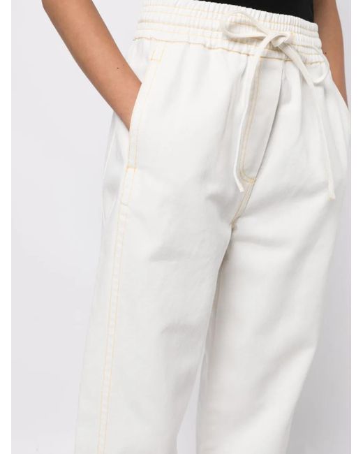 3.1 Phillip Lim White Drawstring Boyfriend Jeans