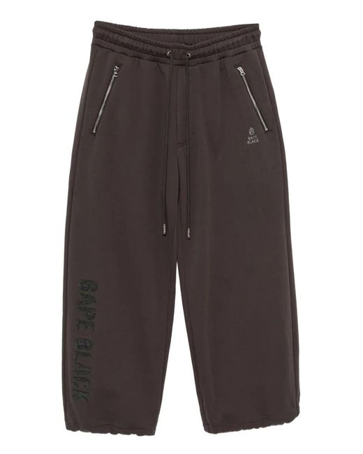 A Bathing Ape Gray Elasticated Waistband Trousers for men